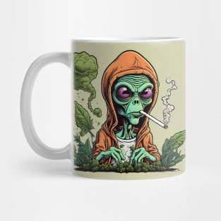 Alien Smoking Weed Mug